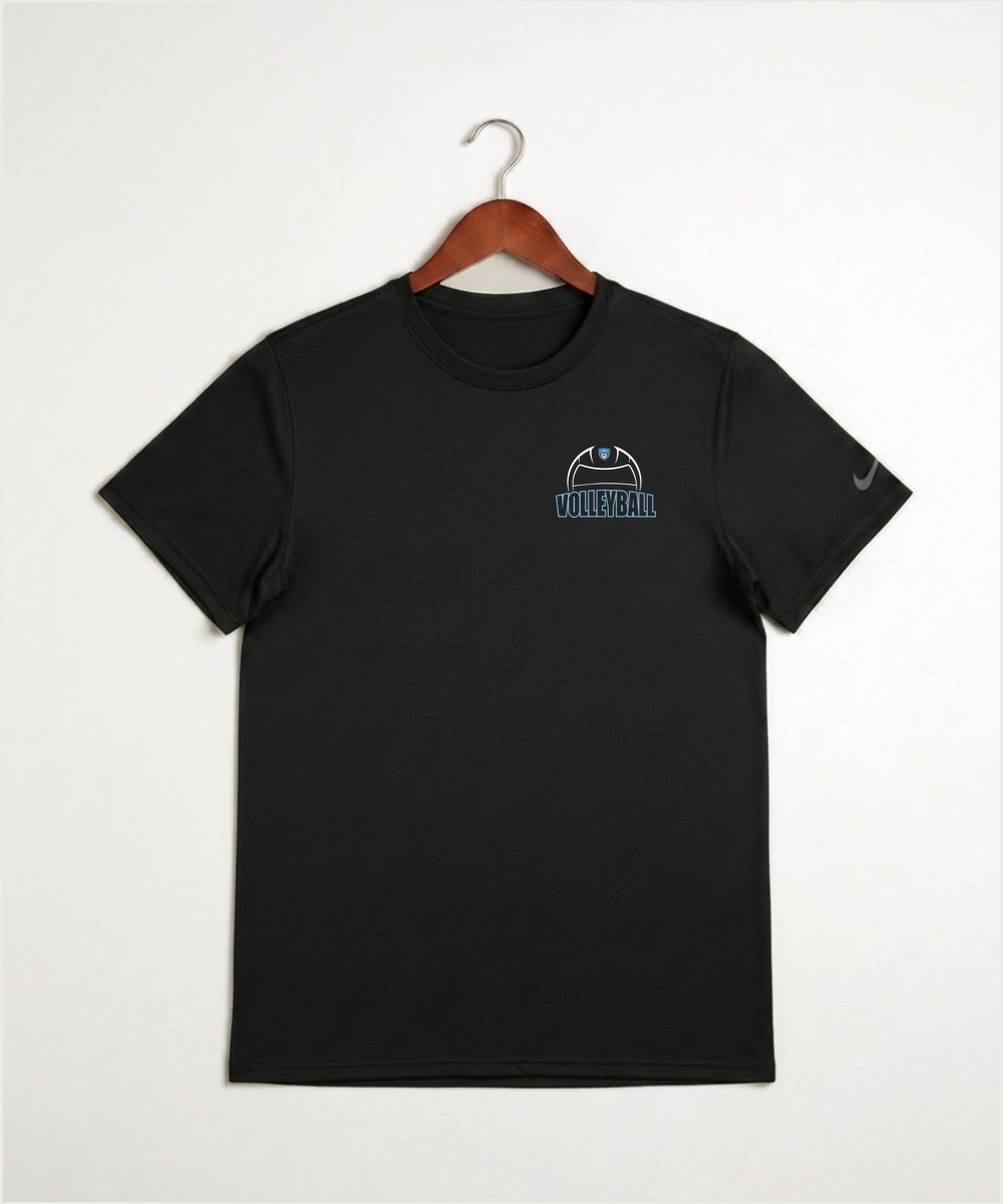 Janesville Waldorf Pemberton Volleyball (Girls) - Black Nike Swoosh Sleeve rLegend Tee NKDX8730