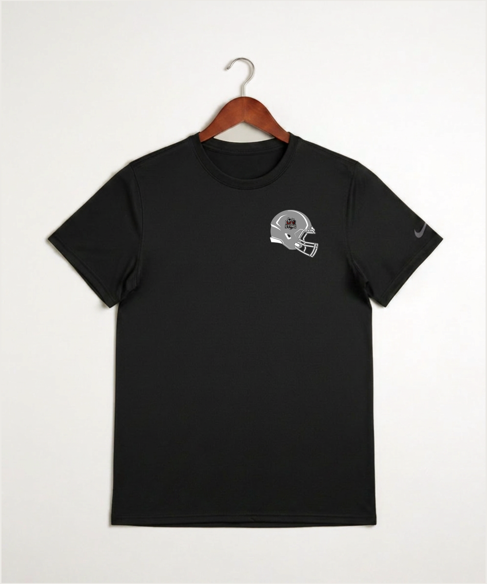 Yellow Medicine East High School Football (Boys) - Black Nike Swoosh Sleeve rLegend Tee NKDX8730