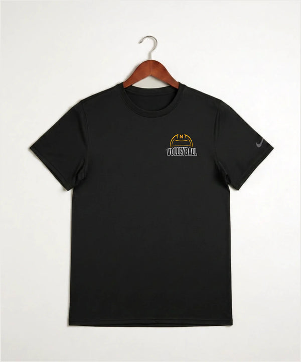 Nevis High School Volleyball (Girls) - Black Nike Swoosh Sleeve rLegend Tee NKDX8730