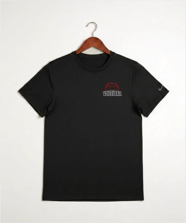 Davenport Central High School Volleyball (Girls) - Black Nike Swoosh Sleeve rLegend Tee NKDX8730