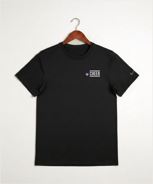 Albany High School Cheerleading - Black Nike Swoosh Sleeve rLegend Tee NKDX8730