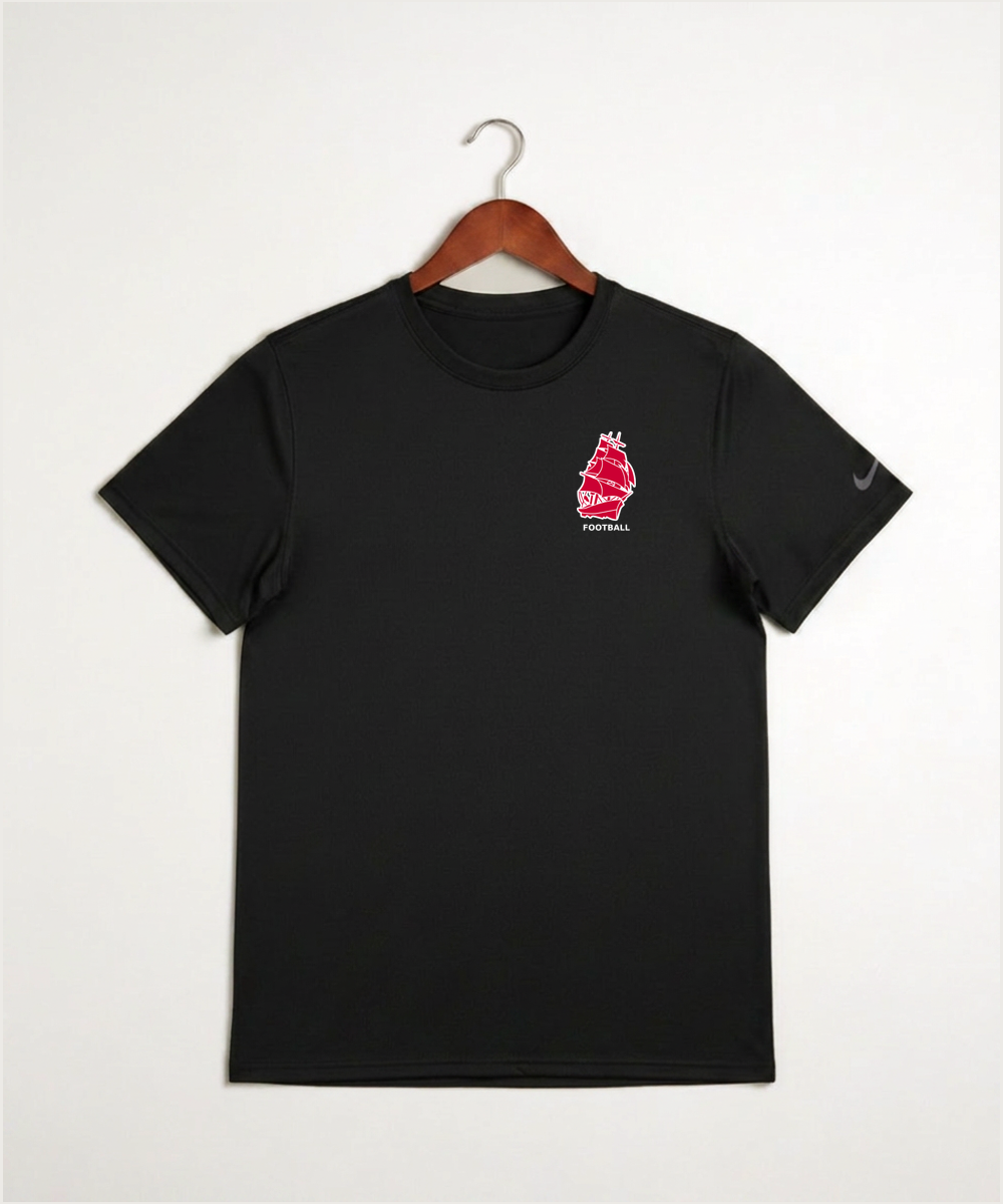 Amboy Football general - Black Nike Swoosh Sleeve rLegend Tee NKDX8730