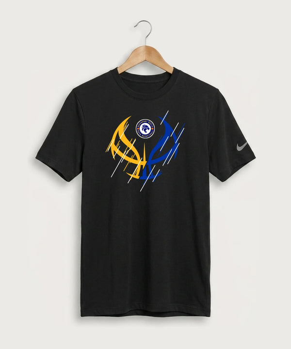 Davenport North High School Basketball Team Store - Black Nike Swoosh Sleeve rLegend Tee NKDX8730