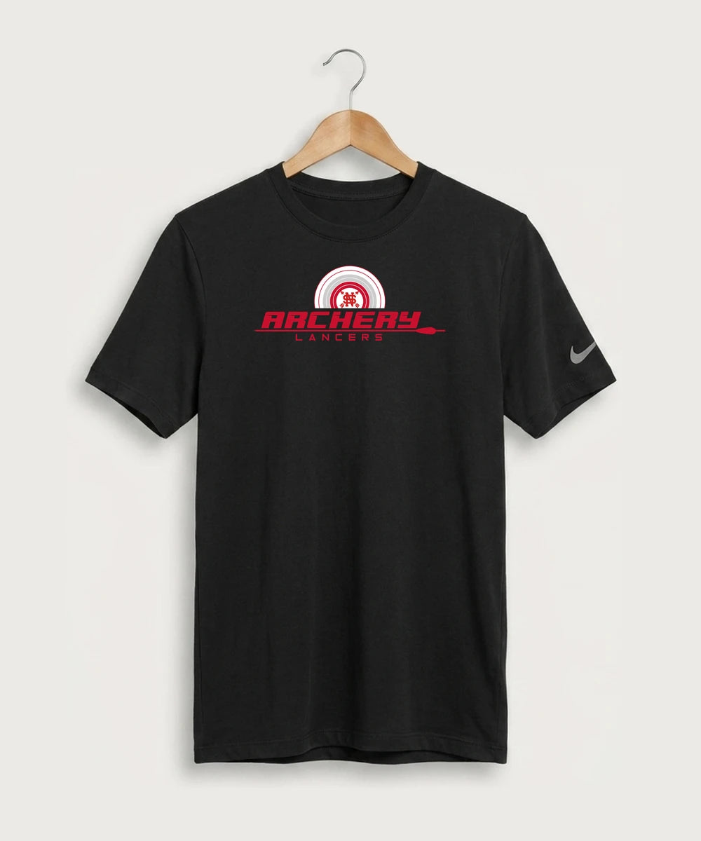 Lancer Archer Club Archery Team Store - Black Nike Swoosh Sleeve rLegend Tee NKDX8730
