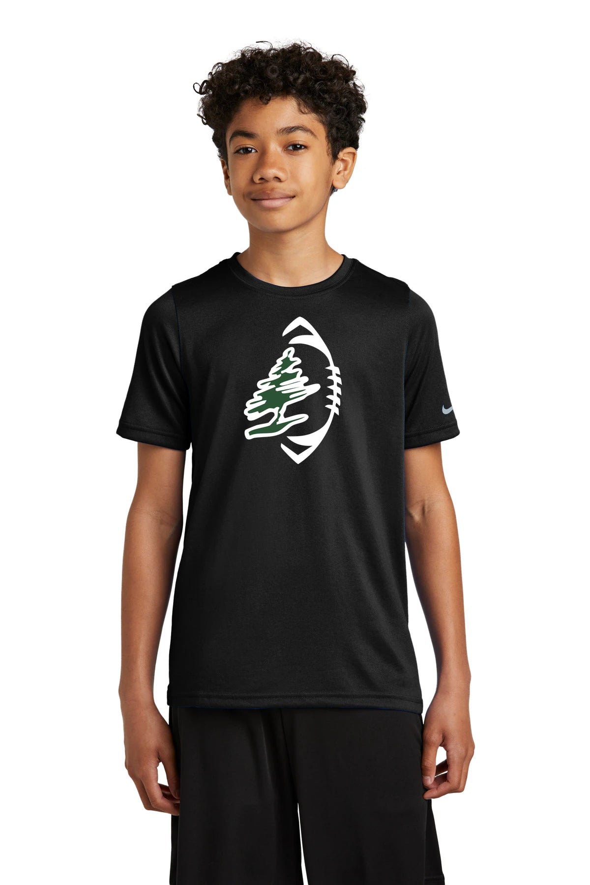 DC Everest Middle School Football — example store - Black Nike Youth Swoosh Sleeve rLegend Tee NKDX8787
