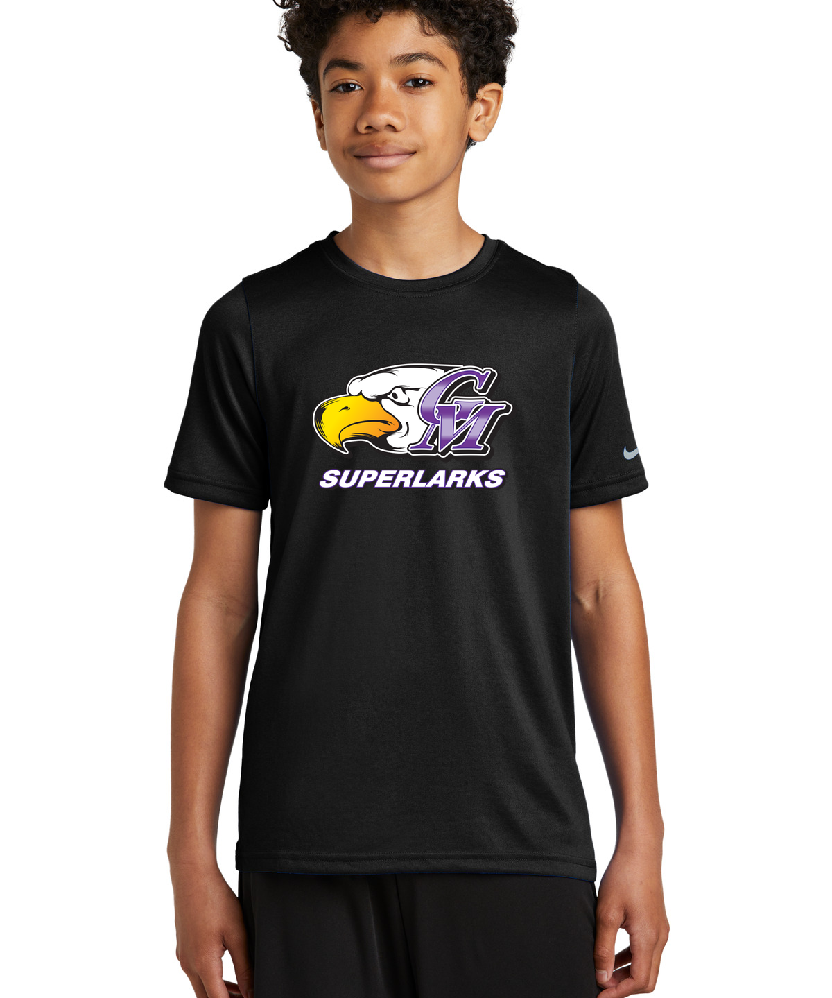 Grand Meadow Football - Black Nike Youth Swoosh Sleeve rLegend Tee NKDX8787