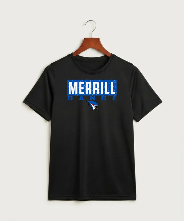 Merrill Dance and Cheer - Black Nike Youth Swoosh Sleeve rLegend Tee NKDX8787
