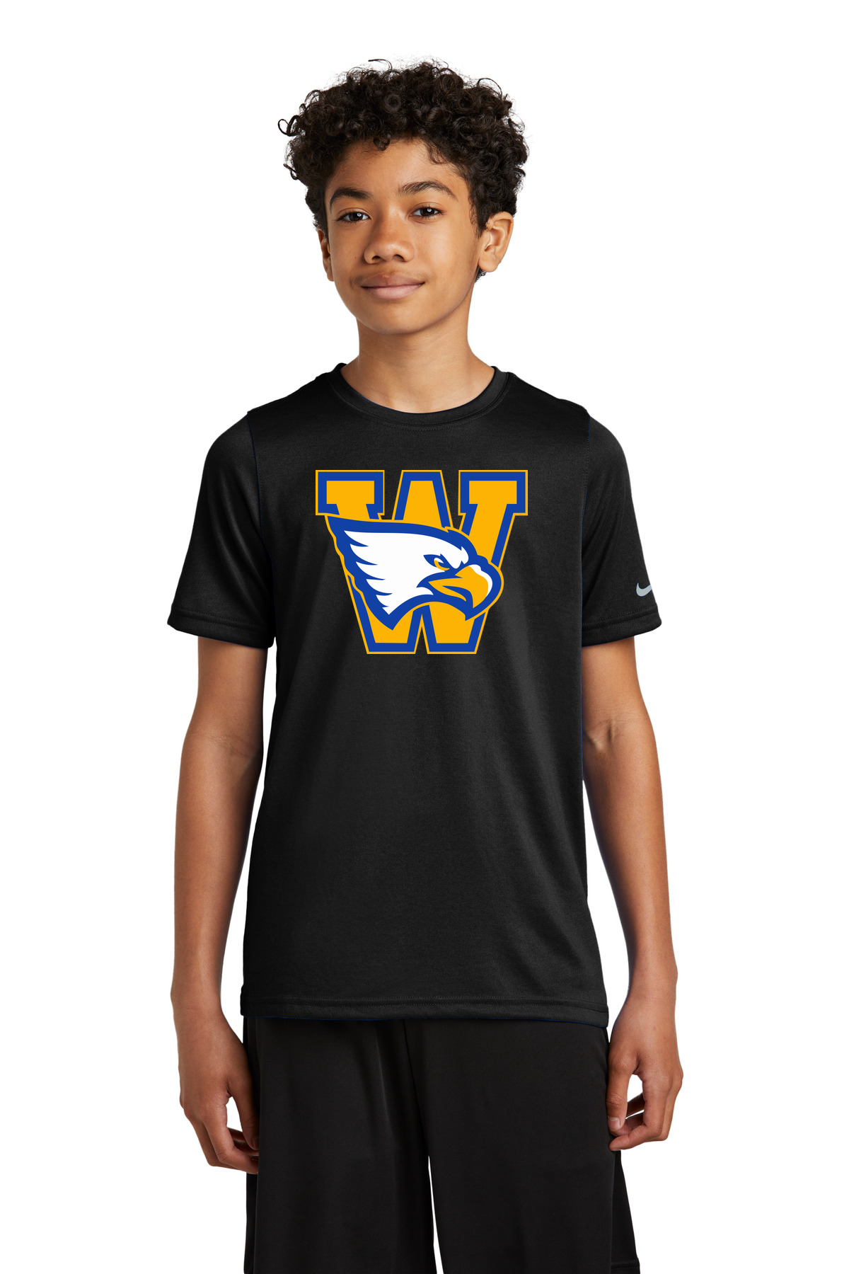 Windom Football - Black Nike Youth Swoosh Sleeve rLegend Tee NKDX8787