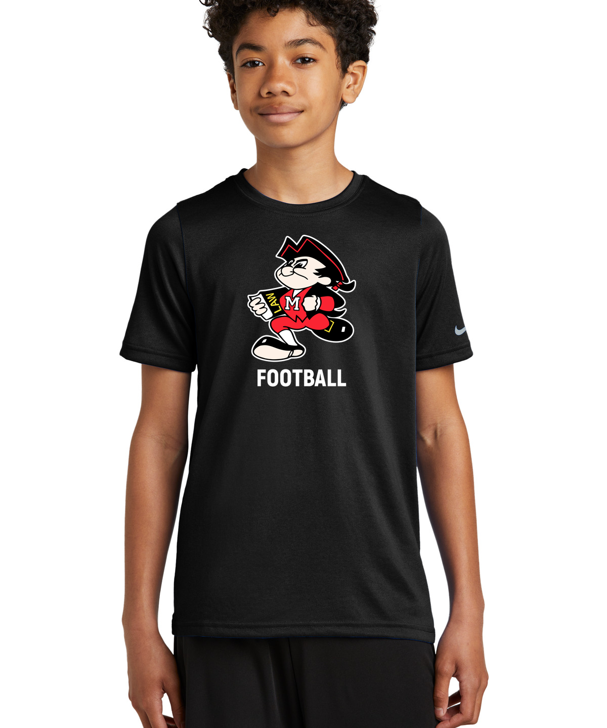 John Marshall High School football_boys - Black Nike Youth Swoosh Sleeve rLegend Tee NKDX8787