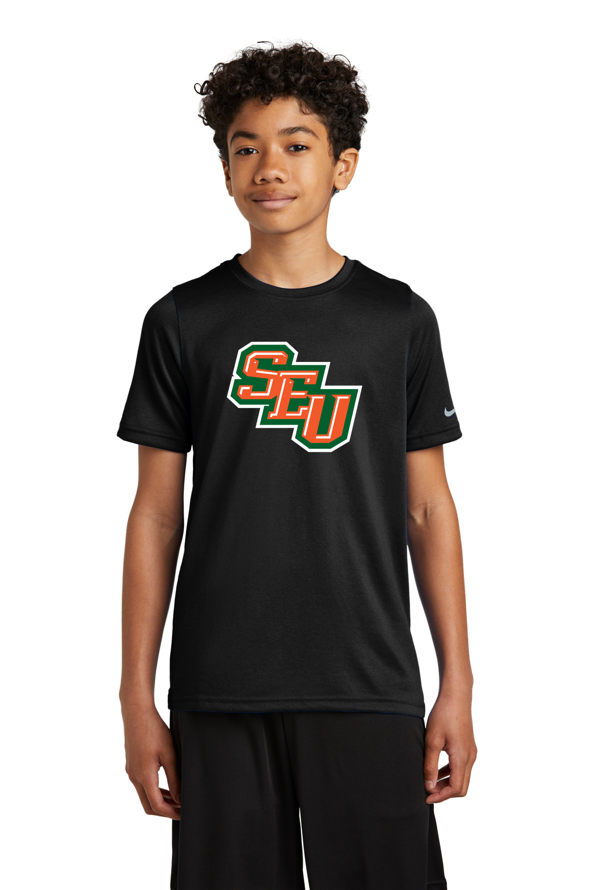 Sleepy Eye United Football - Black Nike Youth Swoosh Sleeve rLegend Tee NKDX8787