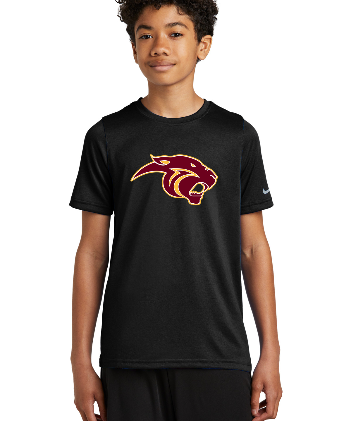 Pine Island Football - Black Nike Youth Swoosh Sleeve rLegend Tee NKDX8787