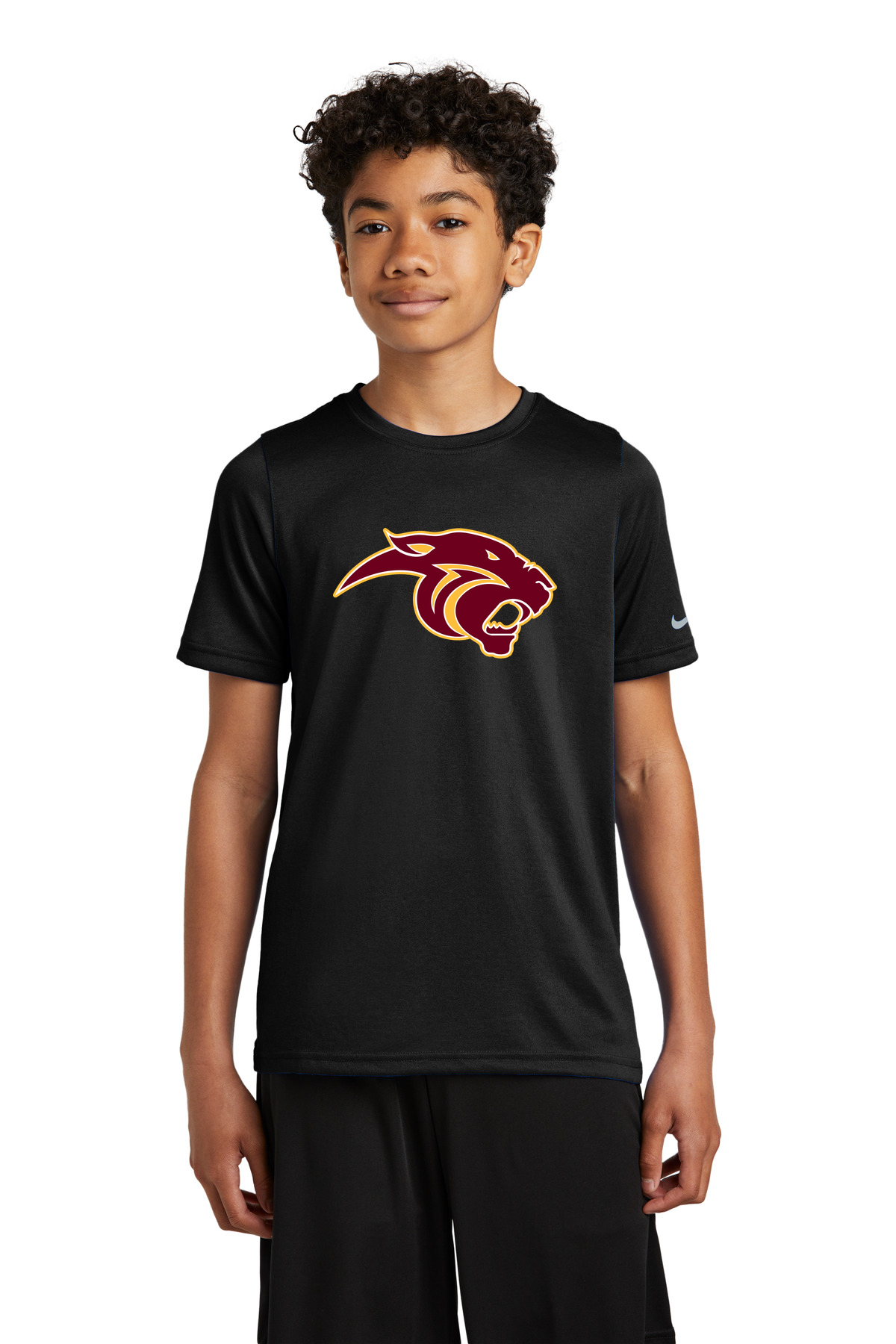 Pine Island Football - Black Nike Youth Swoosh Sleeve rLegend Tee NKDX8787
