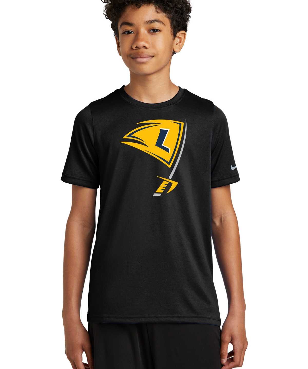 Howard Lake-Waverly-Winsted Football - Black Nike Youth Swoosh Sleeve rLegend Tee NKDX8787