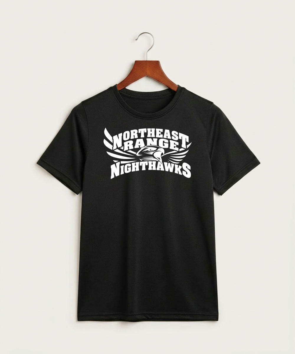 Northeast Range High School Volleyball (Girls) - Black Nike Youth Swoosh Sleeve rLegend Tee NKDX8787