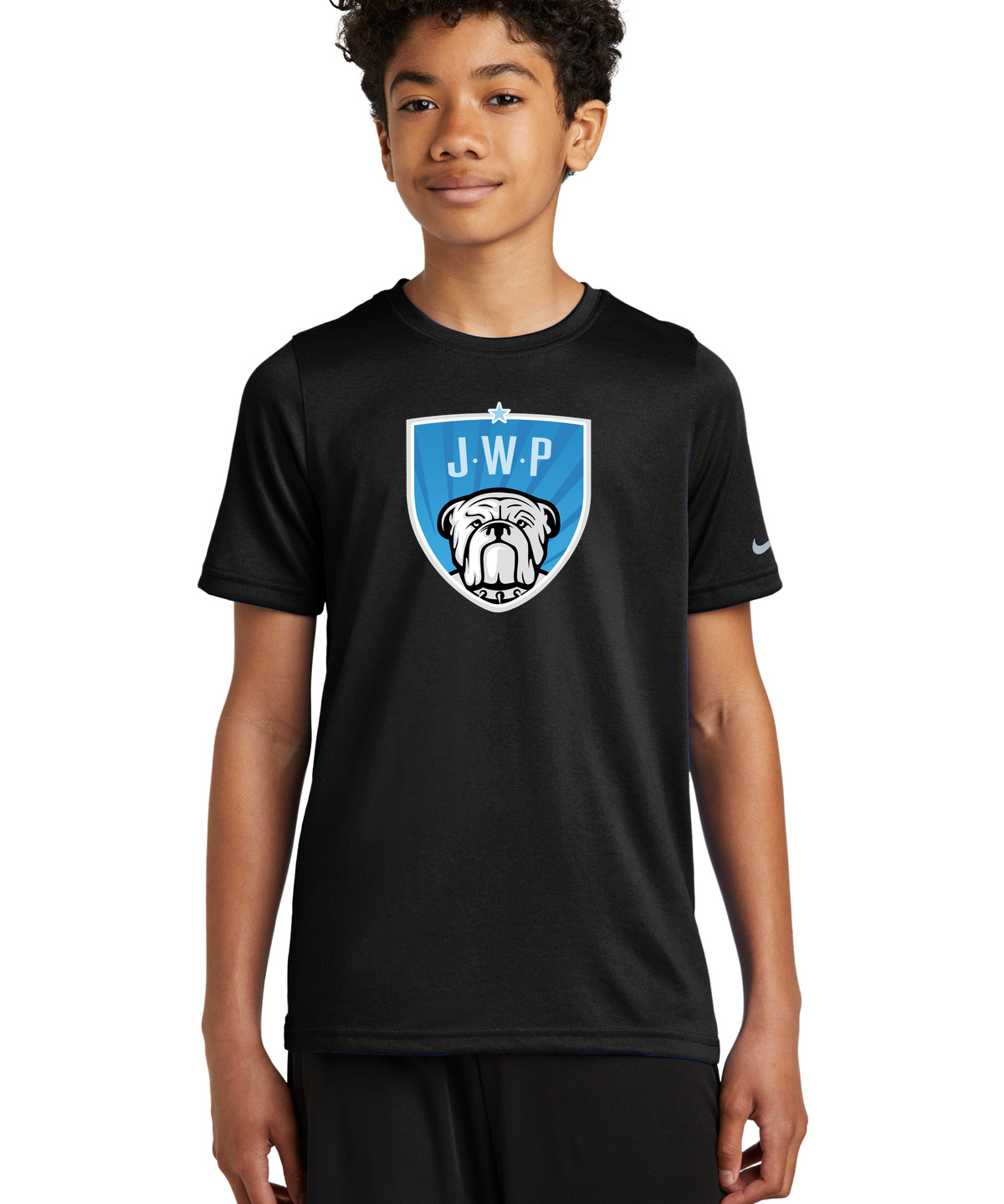 JWP Volleyball - Black Nike Youth Swoosh Sleeve rLegend Tee NKDX8787