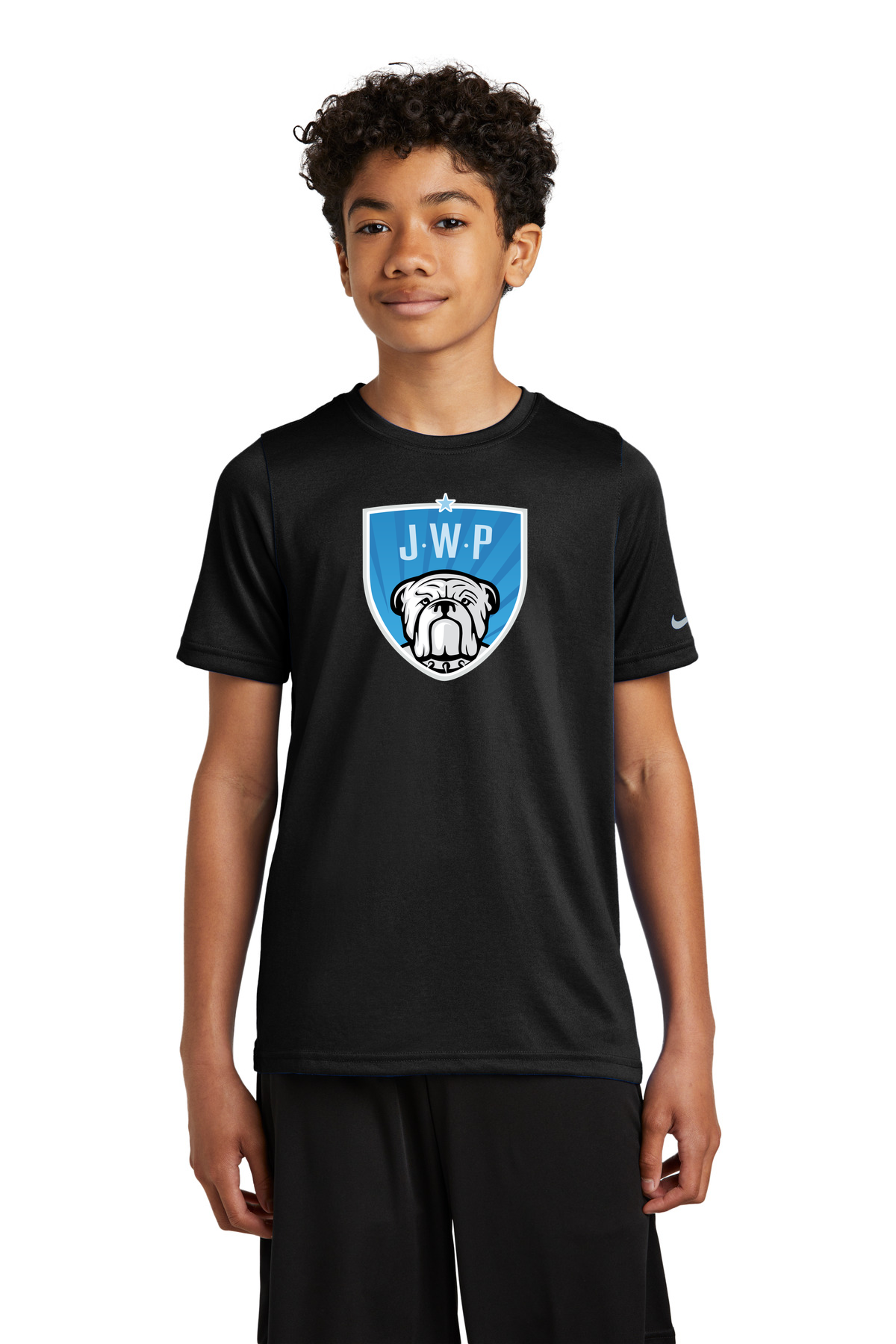 JWP Volleyball - Black Nike Youth Swoosh Sleeve rLegend Tee NKDX8787