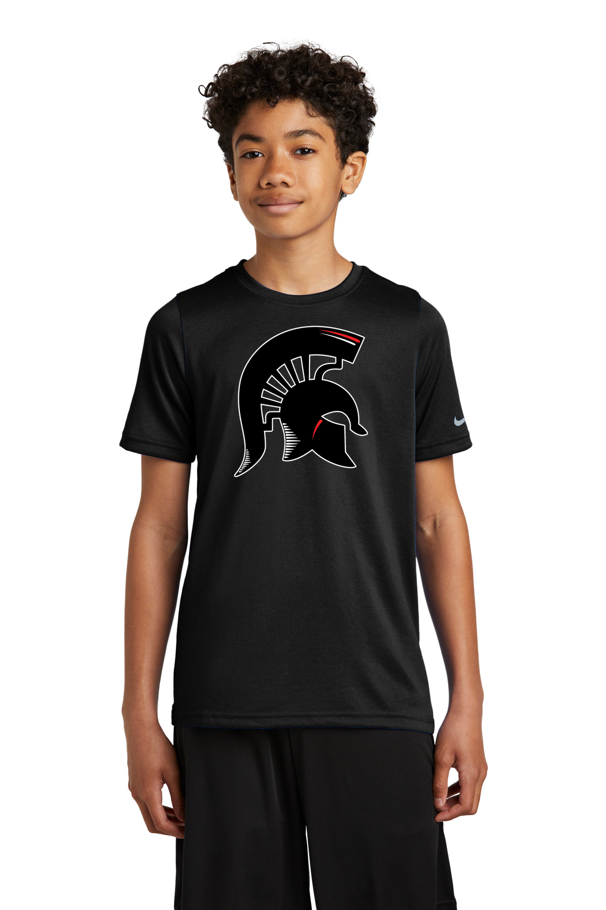 BOLD Football - Black Nike Youth Swoosh Sleeve rLegend Tee NKDX8787