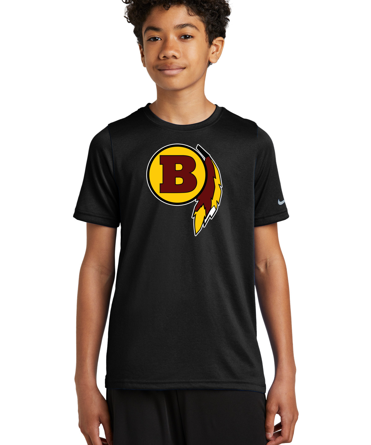 Benson Football - Black Nike Youth Swoosh Sleeve rLegend Tee NKDX8787