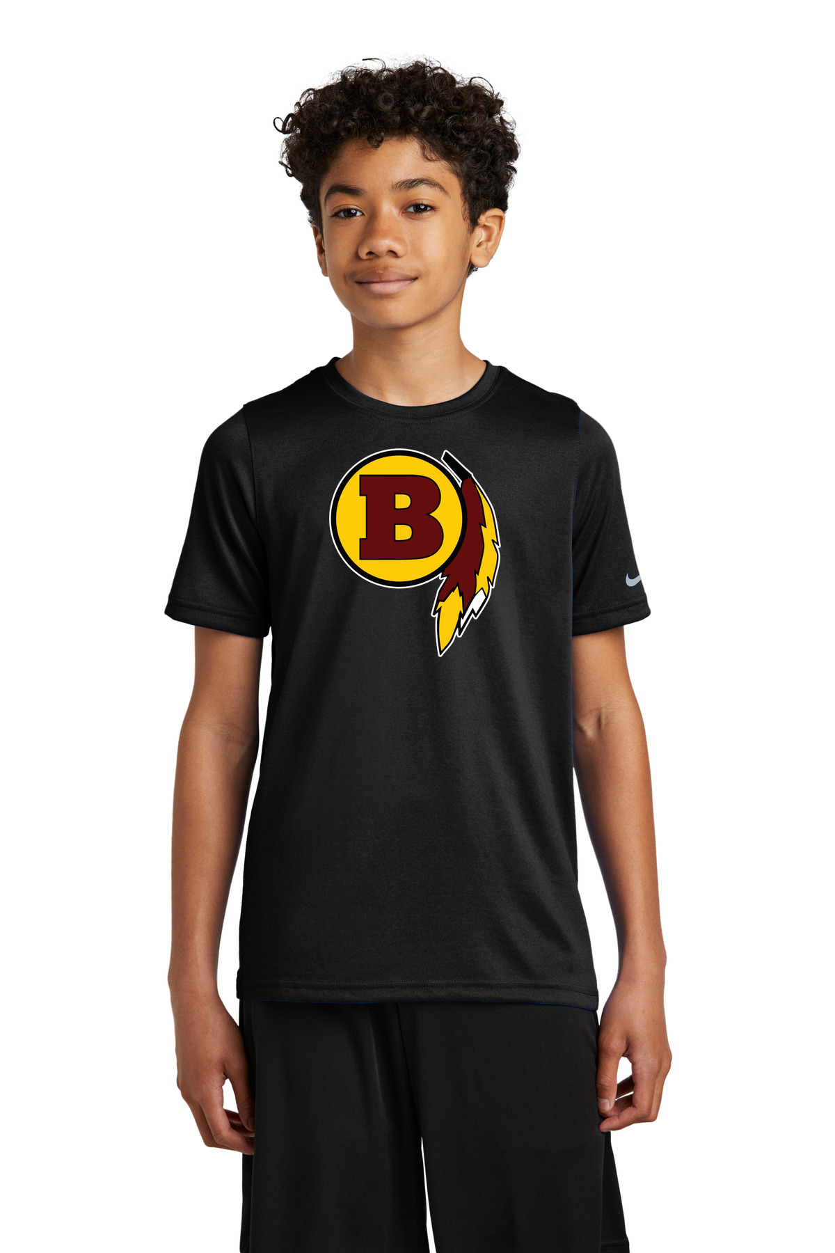 Benson Football - Black Nike Youth Swoosh Sleeve rLegend Tee NKDX8787