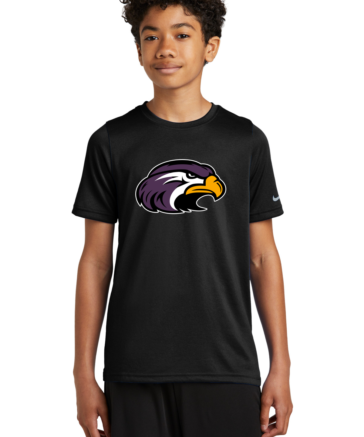 Montevideo Football - Black Nike Youth Swoosh Sleeve rLegend Tee NKDX8787