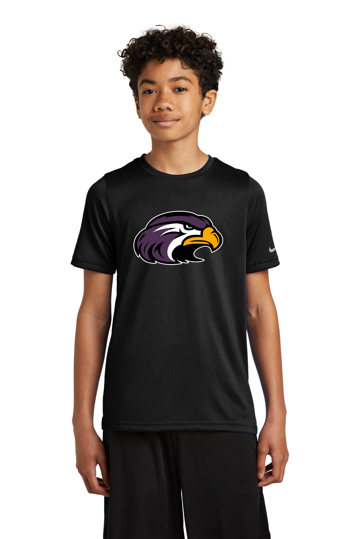 Montevideo Football - Black Nike Youth Swoosh Sleeve rLegend Tee NKDX8787