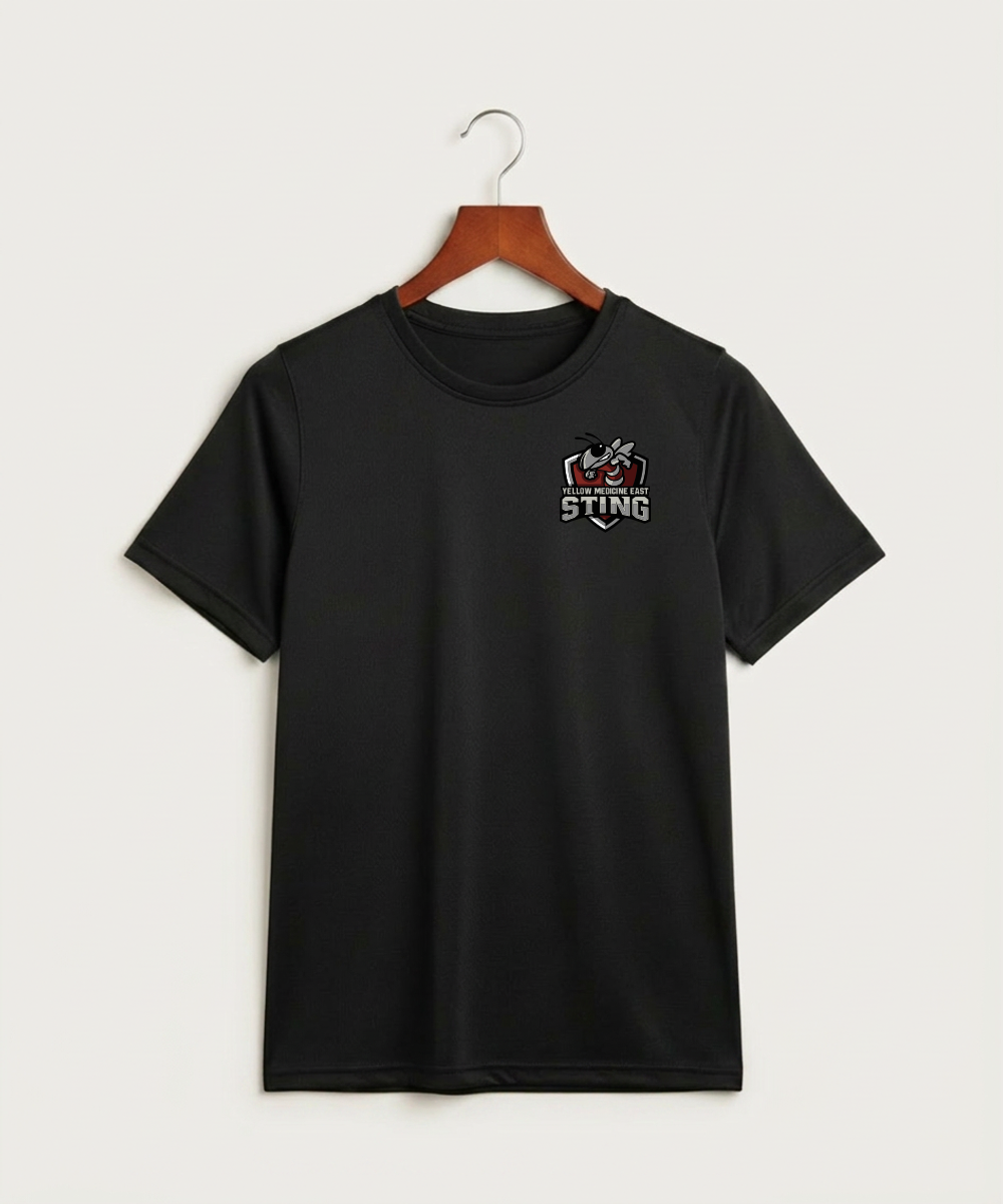 Yellow Medicine East High School Football (Boys) - Black Nike Youth Swoosh Sleeve rLegend Tee NKDX8787