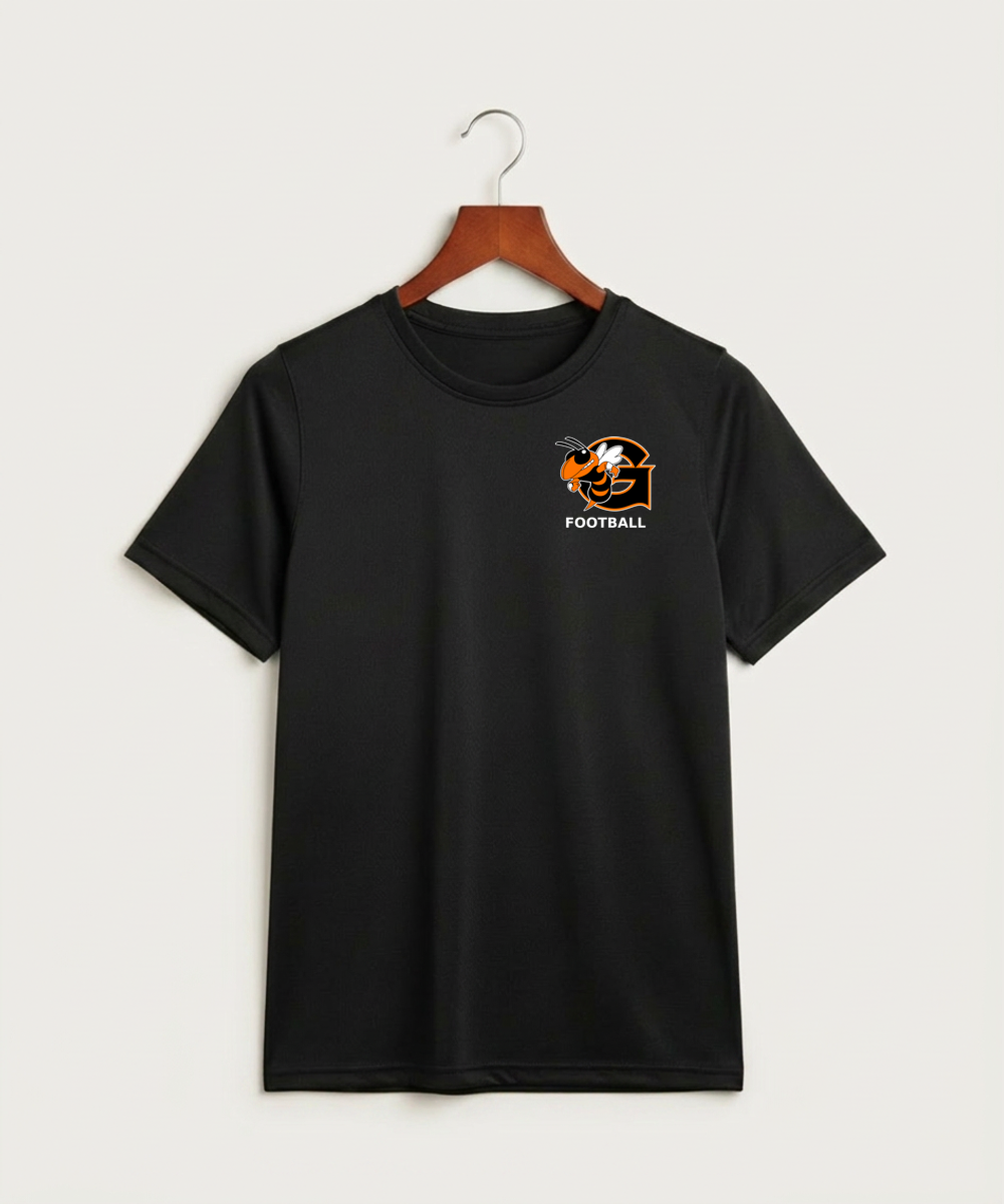 Giltner High School Football - Black Nike Youth Swoosh Sleeve rLegend Tee NKDX8787