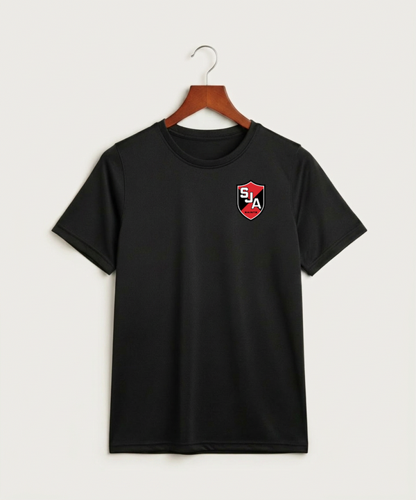 Saint James High School Football (Boys) - Black Nike Youth Swoosh Sleeve rLegend Tee NKDX8787