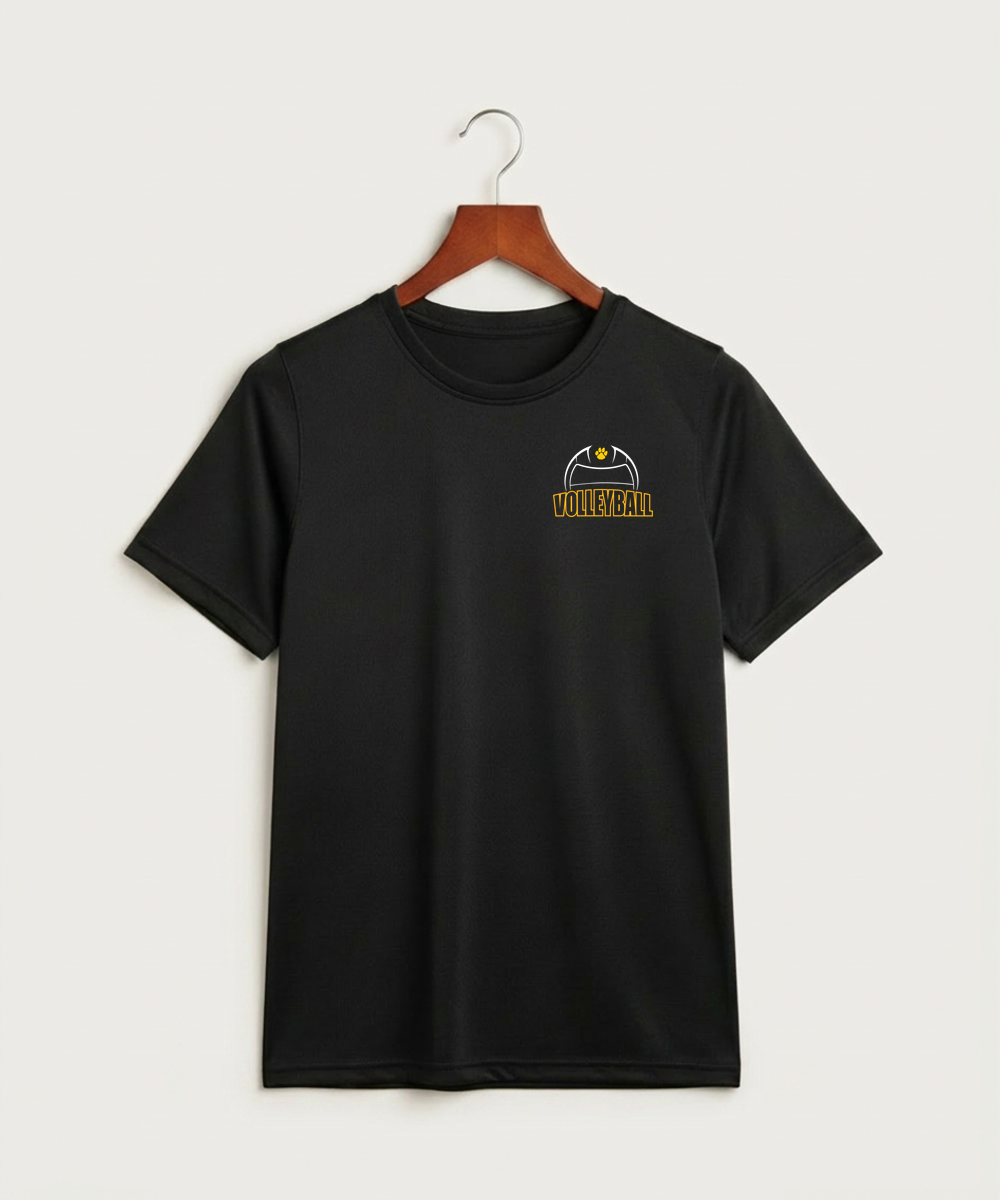 Plainview Elgin Millville H S Volleyball (Girls) - Black Nike Youth Swoosh Sleeve rLegend Tee NKDX8787