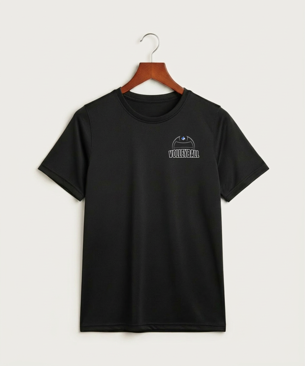 Owatonna High School Volleyball (Girls) - Black Nike Youth Swoosh Sleeve rLegend Tee NKDX8787