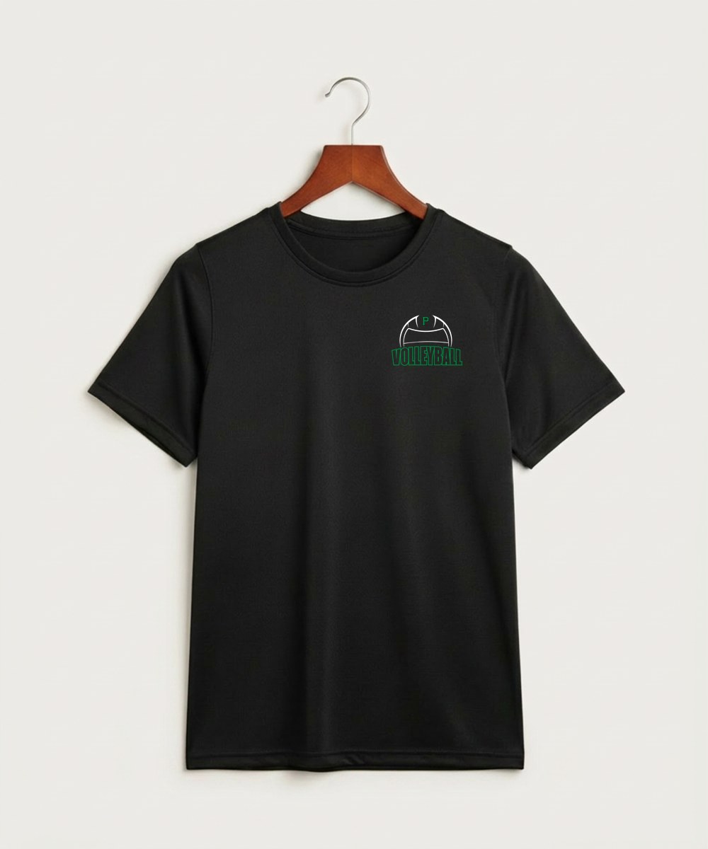Pipestone Area High School Volleyball (Girls) - Black Nike Youth Swoosh Sleeve rLegend Tee NKDX8787