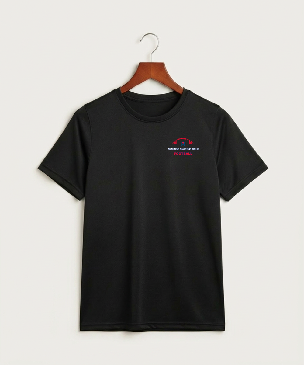 Watertown Mayer High School Football (Boys) - Black Nike Youth Swoosh Sleeve rLegend Tee NKDX8787