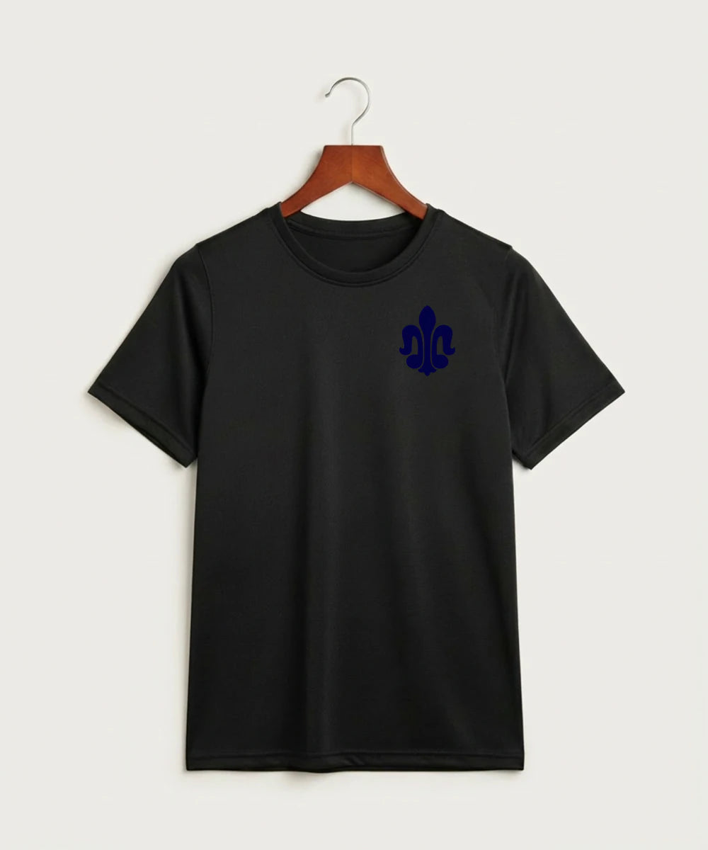 Saint Peter High School Athletics - Black Nike Youth Swoosh Sleeve rLegend Tee NKDX8787