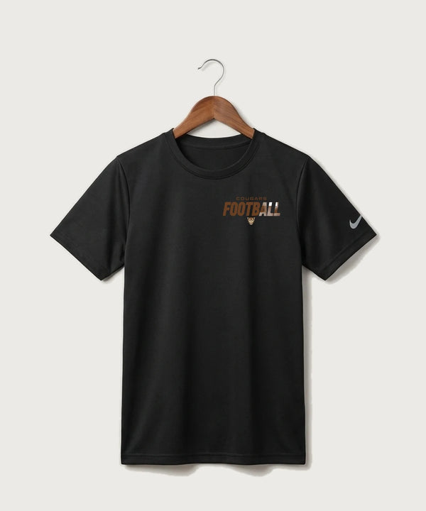 Ada Borup High School Football (Boys) - Black Nike Youth Swoosh Sleeve rLegend Tee NKDX8787