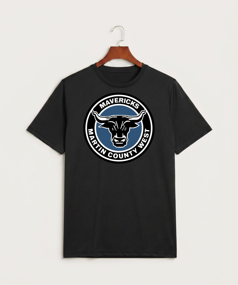 Martin County West High School Football (Boys) - Black Sport-Tek PosiCharge Competitor Tee. ST350