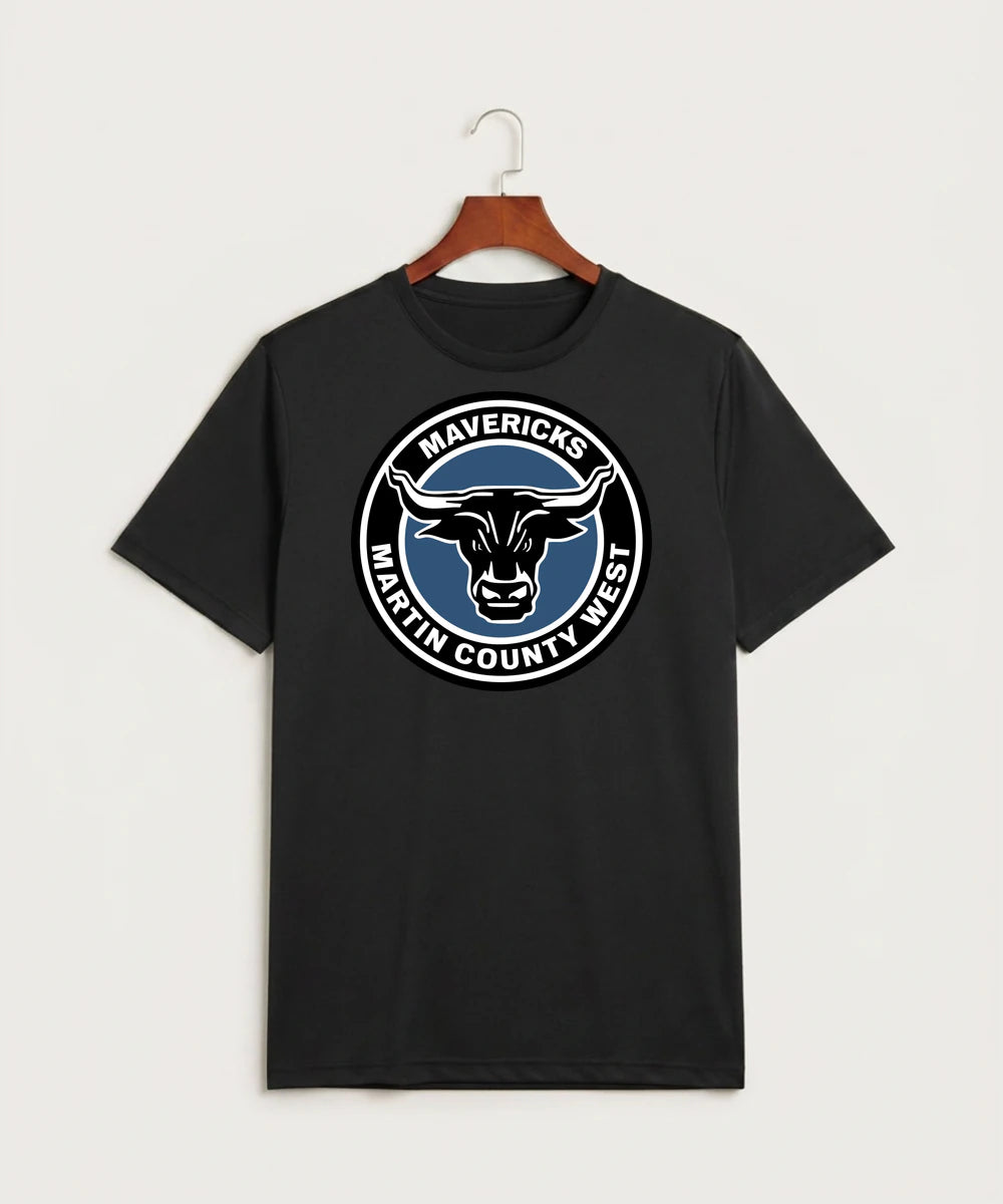 Martin County West High School Football (Boys) - Black Sport-Tek PosiCharge Competitor Tee. ST350