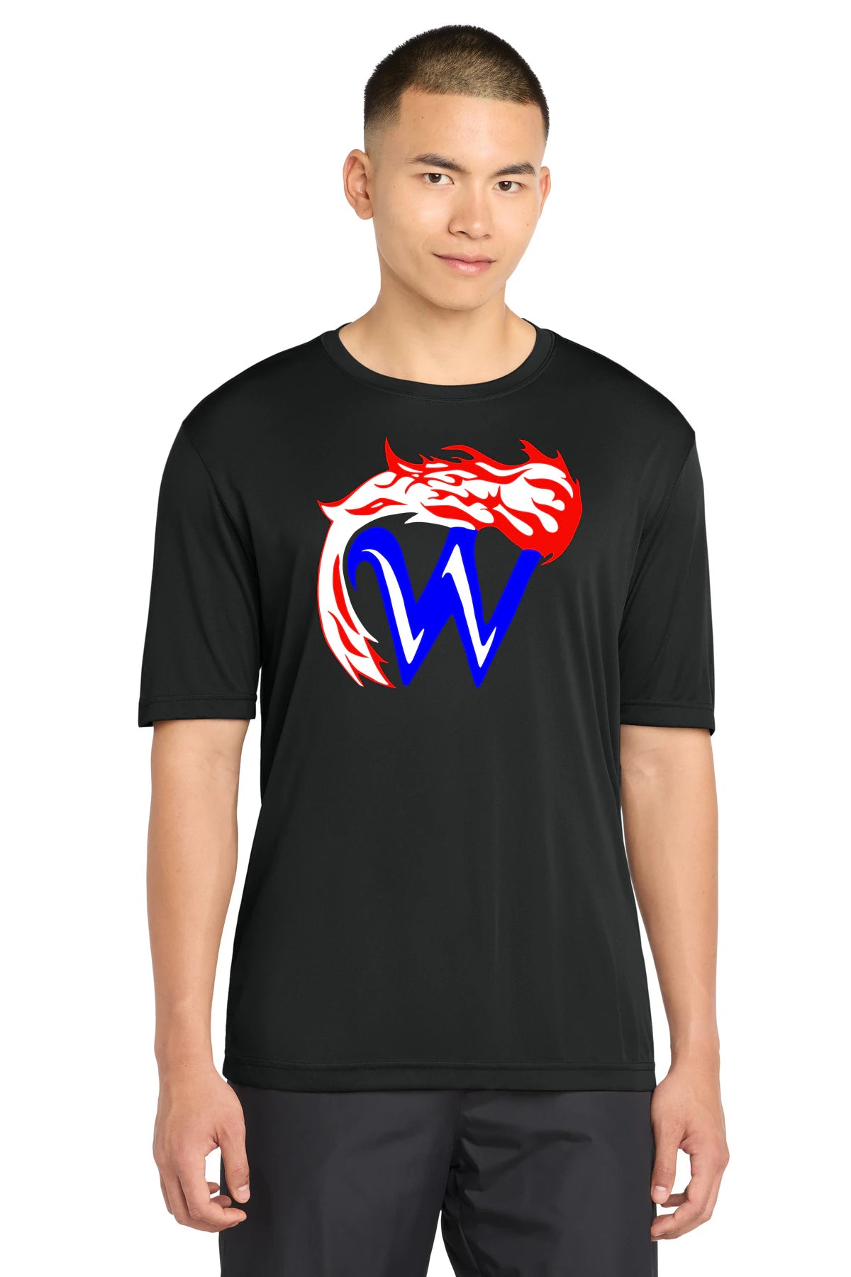 Waupaca High School football_boys - Black Sport-Tek PosiCharge Competitor Tee. ST350
