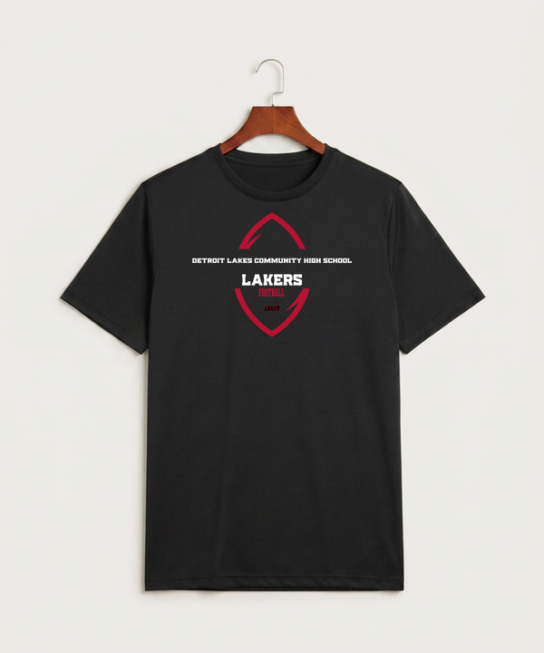 Detroit Lakes Community High School Football (Boys) - Black Sport-Tek PosiCharge Competitor Tee. ST350