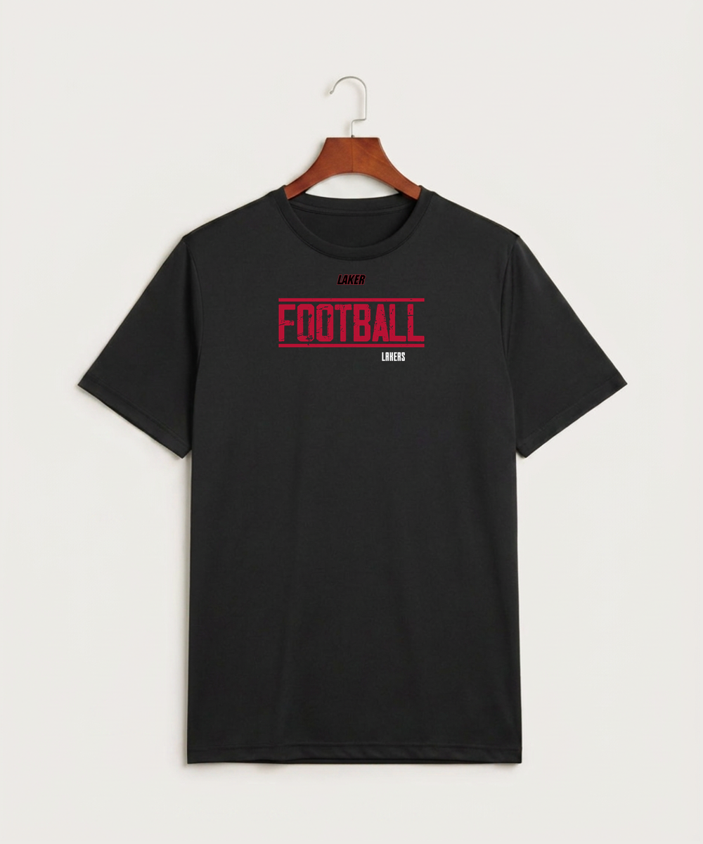 Detroit Lakes Community High School Football (Boys) - Black Sport-Tek PosiCharge Competitor Tee. ST350
