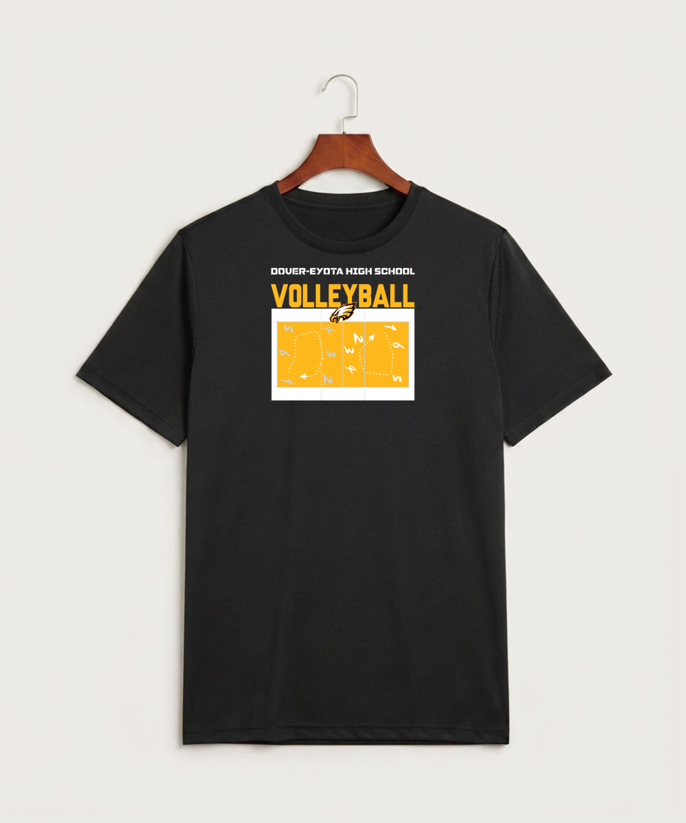 Dover-Eyota High School Volleyball (Girls) - Black Sport-Tek PosiCharge Competitor Tee. ST350
