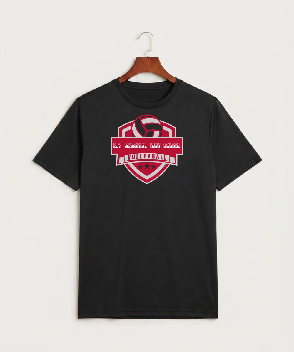 Ely Memorial High School Volleyball (Girls) - Black Sport-Tek PosiCharge Competitor Tee. ST350