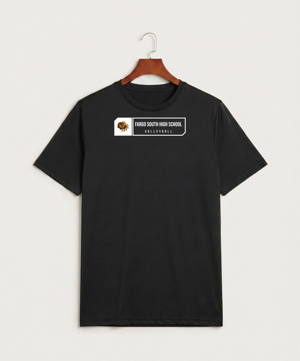 Fargo South High School Volleyball (Girls) - Black Sport-Tek PosiCharge Competitor Tee. ST350