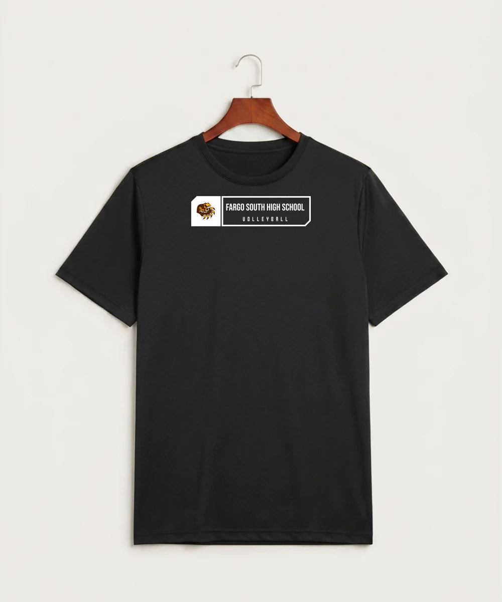 Fargo South High School Volleyball (Girls) - Black Sport-Tek PosiCharge Competitor Tee. ST350