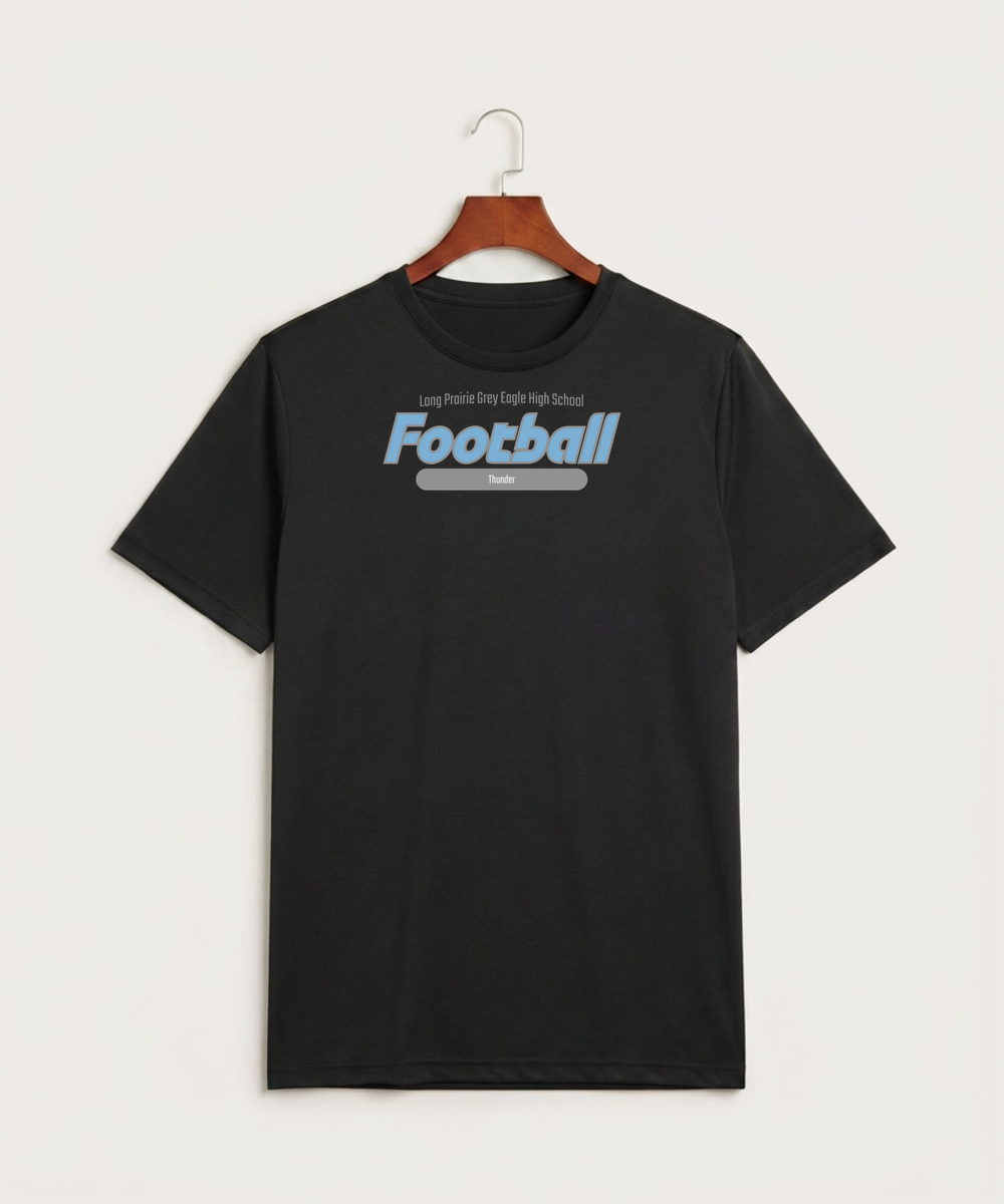 Long Prairie Grey Eagle High School Football (Boys) - Black Sport-Tek PosiCharge Competitor Tee. ST350