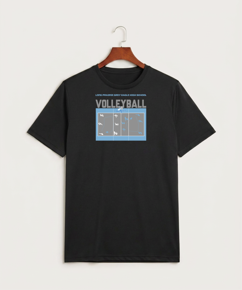 Long Prairie Grey Eagle High School Volleyball (Girls) - Black Sport-Tek PosiCharge Competitor Tee. ST350