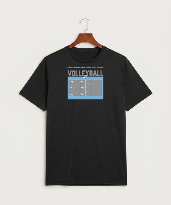 Long Prairie Grey Eagle High School Volleyball (Girls) - Black Sport-Tek PosiCharge Competitor Tee. ST350