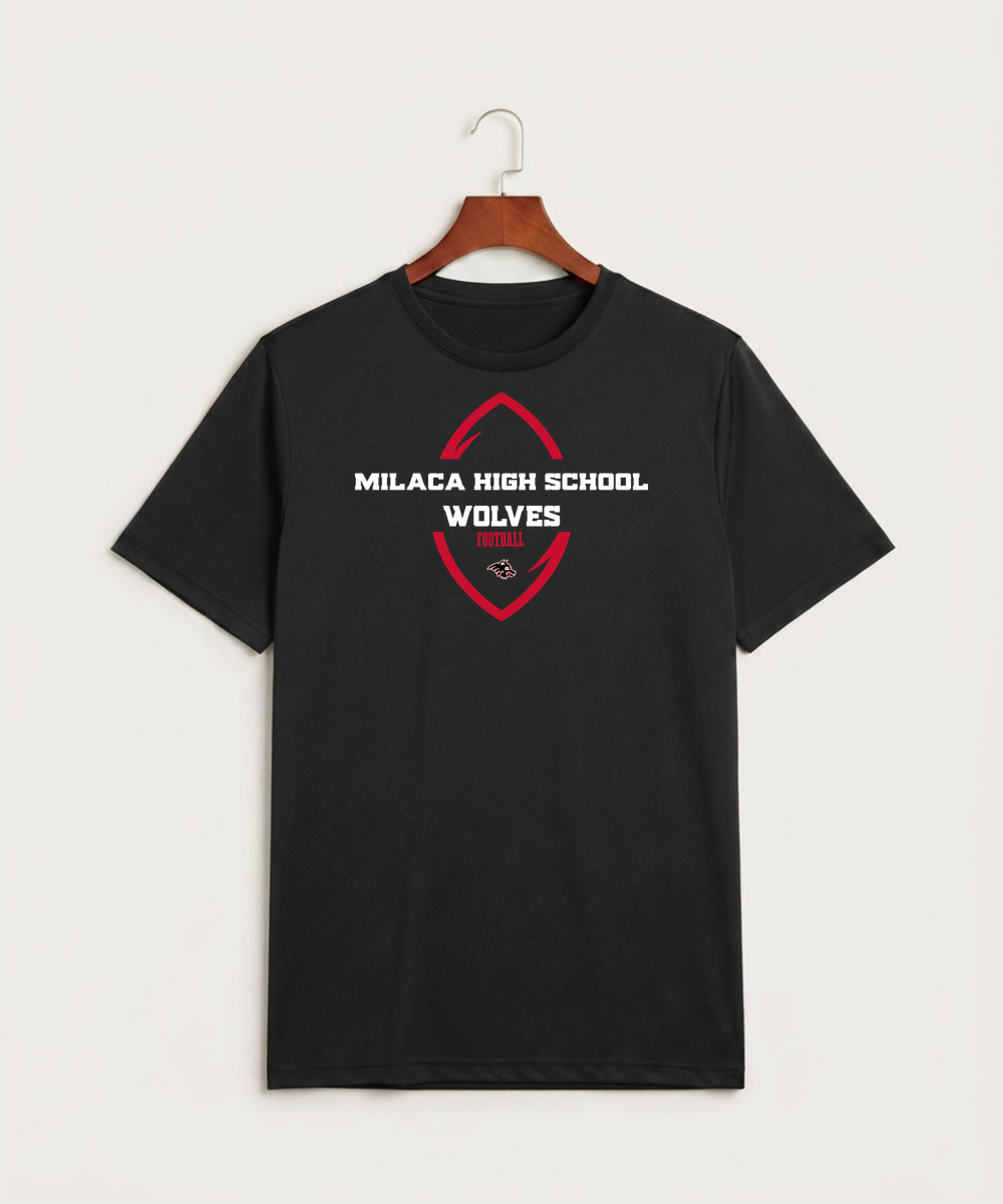 Milaca High School Football (Boys) - Black Sport-Tek PosiCharge Competitor Tee. ST350