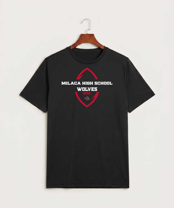 Milaca High School Football (Boys) - Black Sport-Tek PosiCharge Competitor Tee. ST350