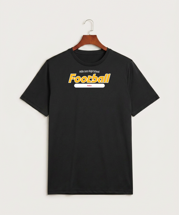Mille Lacs High School Football (Boys) - Black Sport-Tek PosiCharge Competitor Tee. ST350