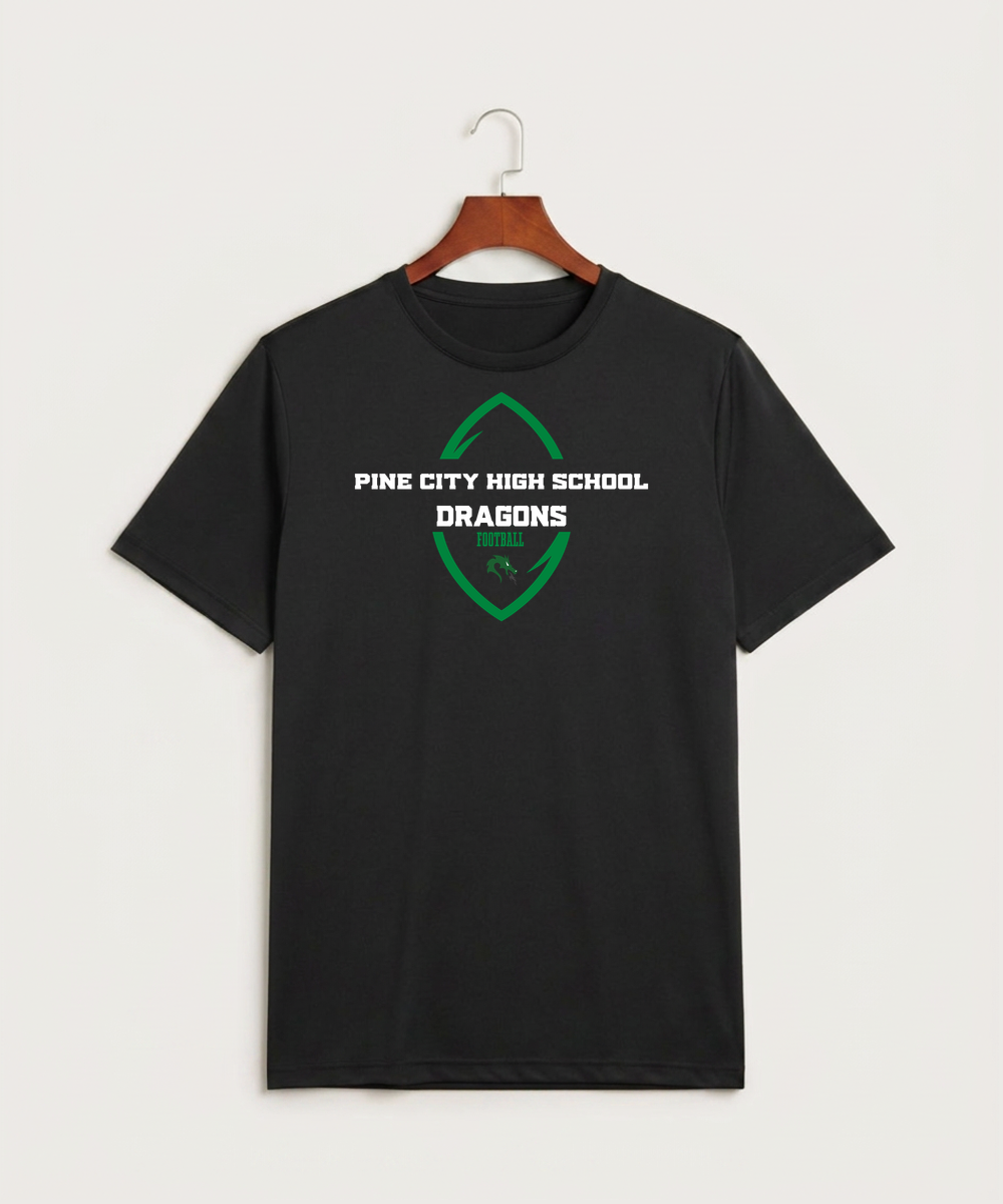 Pine City High School Football (Boys) - Black Sport-Tek PosiCharge Competitor Tee. ST350